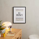 "Be Brave" - Art Print in Chartruese by Kelly Nasuta - In a Room