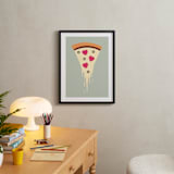 "I Love Pizza" - Art Print in Stormy Sky by Katie Zimpel - In a Room