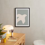 "Summer Dove" - Art Print in Sky Gray Blue by Coit Creative - In a Room