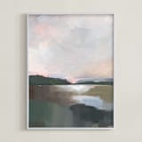 "Twilight Sun" - Art Print in Twilight Green by AlisonJerry - Framed