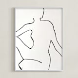 "Lady Blanca" - Art Print in Whispered White by cyrille gulassa - Framed