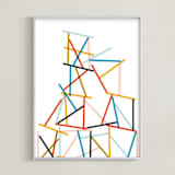 "Harmony in Chaos" - Art Print in Vibrant Orange by Oscar and Emma - Karly Depew - Framed