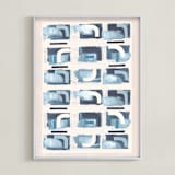 "Indochine" - Art Print in Cobalt by AlisonJerry - Framed