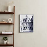 "Theater of space" - Art Print in Shadow Blue by Cailin Nikel-Zueger - In a Room