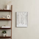 "Birch Woods in Winter" - Art Print in Ivory by Shannon Chen of Four Wet Feet Studio - In a Room