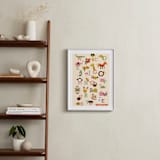 "Animal A to Z" - Personalized Art Print in Vermillion by Anais Lee - In a Room