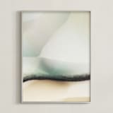 "Trade Winds" - Art Print in Teal by Karen Kardatzke - Framed