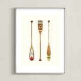 "Let's Get Paddles" - Art Print in Wood by SUWACHI - Framed