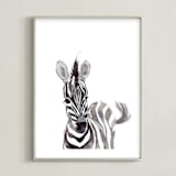 "Baby Animal Friends: Zebra" - Art Print in Zebra Black by Jieun K Rasband - Framed
