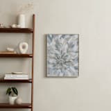 "Muted Lotus" - Art Print in Slate Blue by Corrina Reid - In a Room