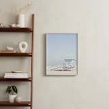 "The Pastel Blue Lifeguard House" - Art Print in Pastel blue by Caroline Mint - In a Room