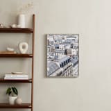 "Dancing Rooftops" - Art Print in Blue by Anna Argiropoulos - In a Room