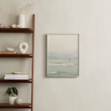 "Paddleboard Solitude" - Art Print in Warm mist by Jacquelyn Sloane Siklos - In a Room