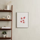"Strawberries" - Art Print in Strawberry Red by Catilustre - In a Room