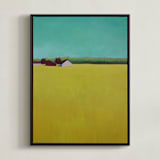 "Green Harvest" - Art Print in Citrus Green by Carol C. Young - Framed Canvas