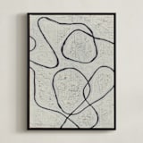 "Black Thread" - Art Print in Weathered White by Alisa Galitsyna - Framed Canvas