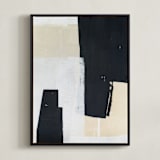 "At The Door I" - Art Print in Ebony by Jennifer Daily - Framed Canvas