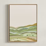"Meadow Reverie" - Art Print in Fields by Black Botanic - Framed Canvas
