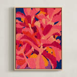 "Kalanchoe" - Art Print in Begonia Pink by Juls Treviño - Framed Canvas