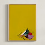 "Chartreuse Bouquet" - Art Print in Chartreuse by Caryn Owen - Framed Canvas