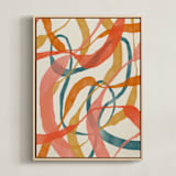 "Orange Twist" - Art Print in Orange by ALICIA BOCK - Framed Canvas