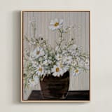 "Sunday Morning" - Art Print in Beige by Arohika Verma - Framed Canvas