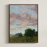 "Panorama 3" - Art Print in Spruce by Wendy Keller - Framed Canvas