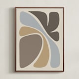 "Affinity II" - Art Print in Sandy Beige by Dominique Vari - Framed Canvas