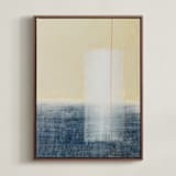 "Lumen" - Art Print in Pastel Yellow by Tania Medeiros - Framed Canvas