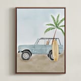 "Beach Cruiser" - Art Print in Seaside by Vilija - Framed Canvas