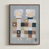 "Not a Creature Was Stirring" - Art Print in Winter Grey by Maja Cunningham - Framed Canvas