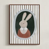 "Sir Rabbit" - Art Print in Tree by Maja Cunningham - Framed Canvas