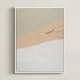 "Muted Abstract Diptych II" - Art Print in peach by Caryn Owen - Framed Canvas