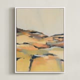 "Sunny Landscape 1" - Art Print in Pale Sunny Yellow by Ashley Armistead - Framed Canvas