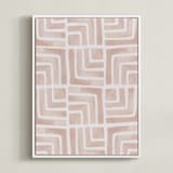 "Painted Geo" - Art Print in Sand by Iveta Angelova - Framed Canvas