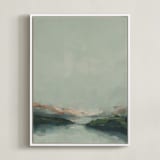 "Waterton Glacier" - Art Print in Mint by Wendy Keller - Framed Canvas