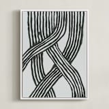 "Braid" - Art Print in Myth grey by Nina Leth - Framed Canvas