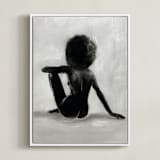 "noire étude" - Art Print in Noire by Marabou Design - Framed Canvas