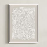 "Falling, Falling" - Art Print in Coastal Drift by Jayne Alfieri - Framed Canvas
