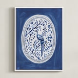 "Chinoiserie Tableware 2" - Art Print in Ink by Teju Reval - Framed Canvas