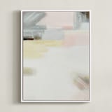 "Sunset Ridge l" - Art Print in sunset blush by AlisonJerry - Framed Canvas