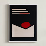 "Valleys Filled I" - Art Print in Noir by Kaitie Bryant - Framed Canvas