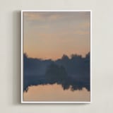 "Reflection at Sunset" - Art Print in Smoky Shadow by Christa Kimble - Framed Canvas