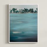 "Come Ashore" - Art Print in Mojito by Jen Florentine - Framed Canvas