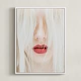 "Lipssss" - Art Print in lipstick red by Cathy Sunu - Framed Canvas