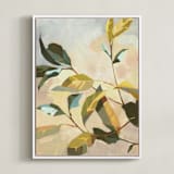 "Bay Laurel II" - Art Print in Olive by Khara Ledonne - Framed Canvas
