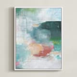 "Cascading Forest 1" - Art Print in Forest Green by AlisonJerry - Framed Canvas
