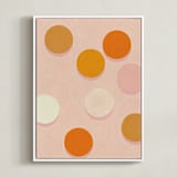 "Party" - Art Print in Salmon Pink by Alisa Galitsyna - Framed Canvas