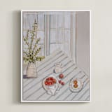 "Everyday Grace 1" - Art Print in Beige by Arohika Verma - Framed Canvas
