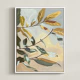 "Bay Laurel" - Art Print in Iced Tea by Khara Ledonne - Framed Canvas